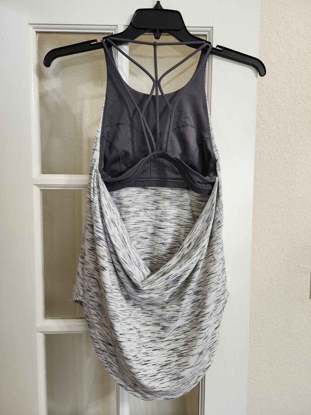 Lululemon Twist & Toil Tank Size 8 Space Dye Open Back Shelf Bra - Picture 3 of 10
